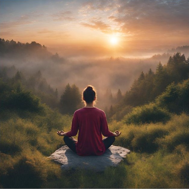 meditation in nature at the time of sunrise gives benifits.